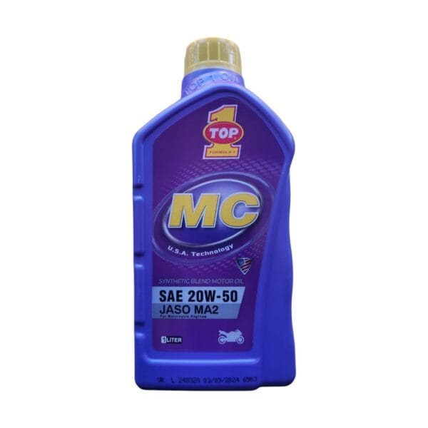 Aceite Semisintético TOP 1 MC 20W-50 JASO MA2 para Motocicletas 1L